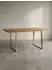 KADIMA DESIGN TARN Schreibtisch Akazie Massivholz Baumkante, Goldbraun, 120x60x76cm