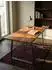 KADIMA DESIGN TARN Schreibtisch Akazie Massivholz Baumkante, Goldbraun, 120x60x76cm