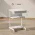 HomCom Schreibtisch mit Rollen, CPU-Ständer, weiß, 51x79x56cm (800001820145)