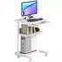 HomCom Schreibtisch mit Rollen, CPU-Ständer, weiß, 51x79x56cm (800001820145)