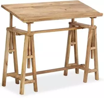 vidaXL Zeichentisch Massivholz Mango 116x50x76cm
