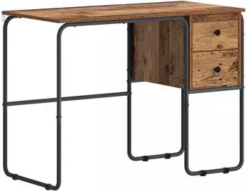 vidaXL Schreibtisch mit Stauraum, Eichenholz, 100x50x75cm (8008006)