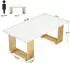 LuxusKollektion Schreibtisch 180x80cm weiß mit goldenen Beinen