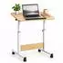 Relaxdays Laptoptisch höhenverstellbar, neigbar, mit Rollen, 60x40cm, weiß