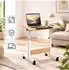 Relaxdays Laptoptisch höhenverstellbar, neigbar, mit Rollen, 60x40cm, weiß