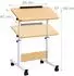 Relaxdays Laptoptisch höhenverstellbar, neigbar, mit Rollen, 60x40cm, weiß