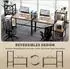 HomCom Computertisch mit Monitorständer, CPU-Ständer & Druckerablage, 150x48cm, braun