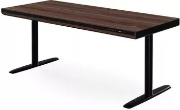 Jan Nowak ELLIS Schreibtisch h&ouml;henverstellbar elektrisch, 160cm, schwarz/Nussbaum