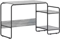 vidaXL Schreibtisch mit Stauraum Sonoma-Grau 131,5 x 50 x 75,5 cm