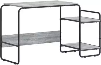 vidaXL Schreibtisch mit Stauraum Sonoma-Grau 131,5x50x75,5cm (8008053)