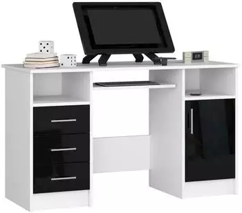 RAUMHIRSCH Schreibtisch mit Tastaturauszug und Schubladen, 124x74x52cm (800001457582)