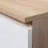 RAUMHIRSCH Eckschreibtisch L-Form 124cm, 3 Schubladen, Eiche Sonoma/weiß (800001457180)