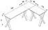 VCM Lona X Eckschreibtisch L-Form 220x190cm, silber/Honig-Eiche (919767)