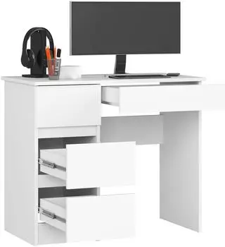 RAUMHIRSCH Schreibtisch mit 4 Schubk&auml;sten, wei&szlig;, 120x53,6x77cm (800001457808)