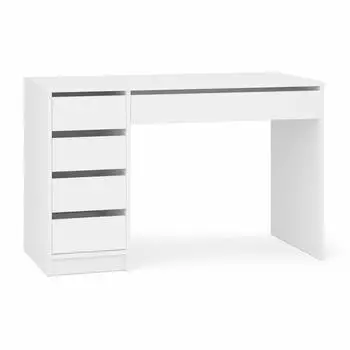 Top E Shop Schreibtisch Arto wei&szlig;, 120cm, 5 Schubladen