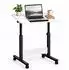 Relaxdays Laptoptisch höhenverstellbar, C-Form, mit Rollen, 60x90x40cm