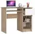 RAUMHIRSCH Schreibtisch 90cm mit Tastaturauszug, Eiche Sonoma/weiß (800001523129)