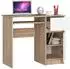 RAUMHIRSCH Schreibtisch 90cm mit Tastaturauszug, Eiche Sonoma/weiß (800001523129)