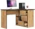 RAUMHIRSCH Eckschreibtisch L-Form, Eiche Craft, 124cm, 3 Schubladen
