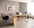 DeLife Live-Edge Schreibtisch 170x170 Akazie natur, Gestell silber (10973)