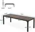 LuxusKollektion Doppelschreibtisch 200x70x75cm, 2 Arbeitsplätze, rustikales Braun