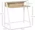 HomCom Schreibtisch mit Ablage & Kabelmanagement, Metallgestell, weiß/Eiche, 84x45x85cm (836-055AK)