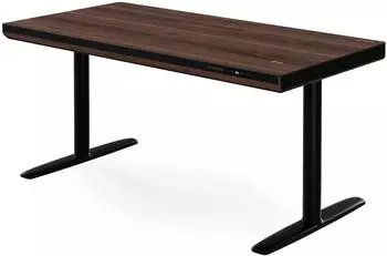 Jan Nowak ELLIS Schreibtisch h&ouml;henverstellbar elektrisch 140cm, schwarz/Nussbaum
