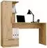 RAUMHIRSCH Cosmo Schreibtisch mit Regal, Eiche Artisan, 140x98x51cm