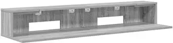 vidaXL Studiotisch Sonoma-grau 110x36x19,5cm Holzwerkstoff