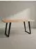 KADIMA DESIGN Atoll Schreibtisch Akazienholz Baumkante, 120x60x76cm, goldbraun-schwarz