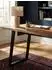 KADIMA DESIGN Atoll Schreibtisch Akazienholz Baumkante, 120x60x76cm, goldbraun-schwarz