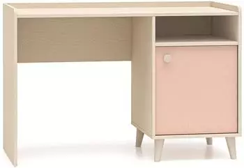 Feldmann-Wohnen Mevel Kinderschreibtisch 1-t&uuml;rig, 120x58x80cm (W&uuml;stensand/Millennial Pink)
