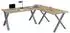 VCM Lona X Eckschreibtisch L-Form 220x220cm, silber/Honig-Eiche (919769)
