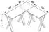 VCM Lona X Eckschreibtisch L-Form 220x220cm, silber/Honig-Eiche (919769)