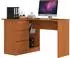 RAUMHIRSCH Schreibtisch mit 3 Schubladen & Regalablage, Erle, 50x77x135cm (800001457188)