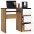 RAUMHIRSCH Schreibtisch 90cm, 3 Schubladen, Tastaturauszug, Eiche Craft/weiß (800001457772)