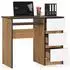 RAUMHIRSCH Schreibtisch 90cm, 3 Schubladen, Tastaturauszug, Eiche Craft/weiß (800001457772)