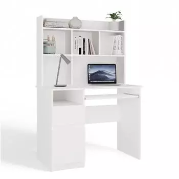 Top E Shop Porto Schreibtisch 98&times;51&times;145cm, 3 Schubladen, wei&szlig; (M-MP-B-POR-POR L)