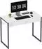 HomCom Schreibtisch mit 2 Schubladen, 100x50cm, schwarz, Stahlbeine