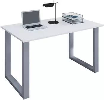VCM Lona U Schreibtisch 80x50cm, silber/weiß