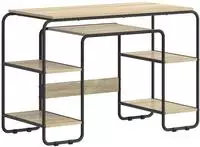 vidaXL Schreibtisch mit Stauraum Sonoma-Eiche 113,5 x 52 x 75,5 cm