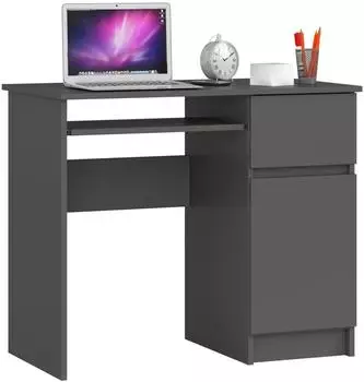 RAUMHIRSCH Schreibtisch mit Tastaturauszug, graphit, 90cm