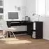 vidaXL Eck-Schreibtisch schwarz Eichen-Optik 120x140x75cm (862450)
