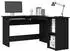 vidaXL Eck-Schreibtisch schwarz Eichen-Optik 120x140x75cm (862450)