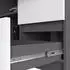 RAUMHIRSCH Eckschreibtisch L-Form 124cm, 3 Schubladen, graphit/weiß (800001523103)
