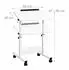 Relaxdays Laptoptisch höhenverstellbar, neigbar, C-Form, mit Rollen, 67-90cm, weiß