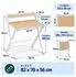 Relaxdays Klappbarer Schreibtisch mit Monitoraufsatz, weiß, 70x82x56cm