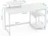 LuxusKollektion Schreibtisch 120x50cm mit Stauraum und Monitorständer, reinweiß