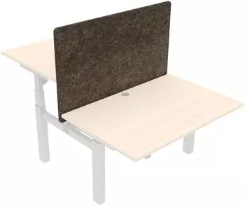 STIER Trennwand f&uuml;r Team-Schreibtisch 501-88, 120x80cm, grau (906381)