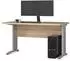 RAUMHIRSCH Schreibtisch Sonoma Eiche 135x60cm, Metallbeine, Kabeldurchlass (800001523119)